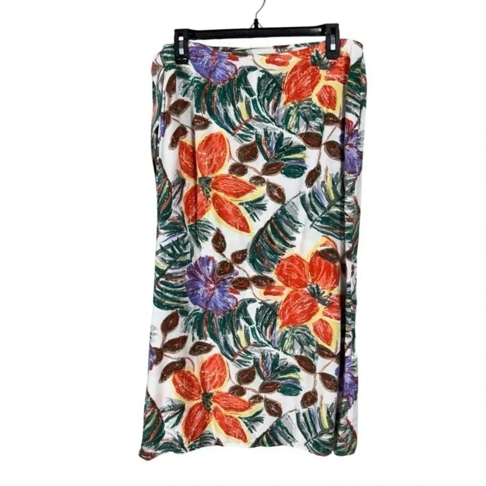Vintage Womens Wrap Skirt Size 10 Beach Resort Tropical Hawaiian Coastal Cruise
